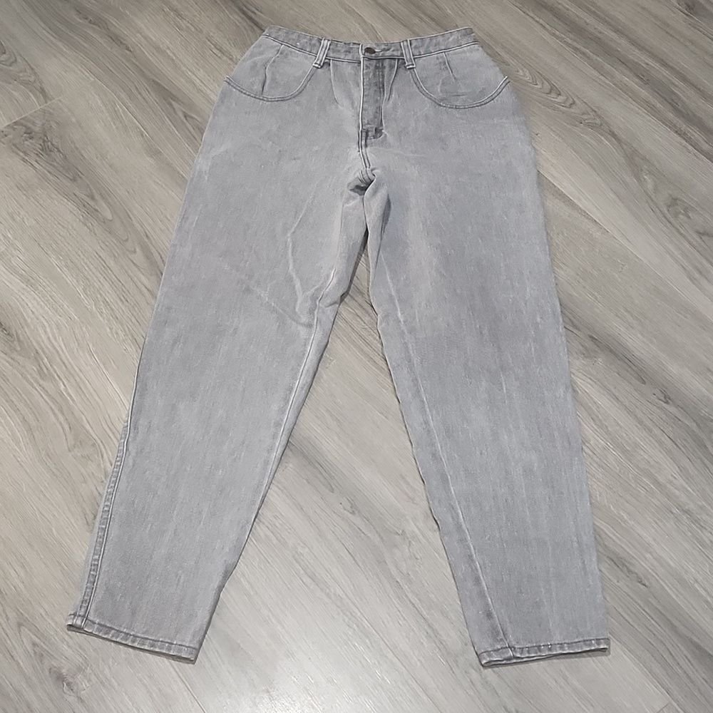 Vintage 90's Gray Washed High Rise Barrel Skinny Unionbay Jeans - Picture 2 of 6